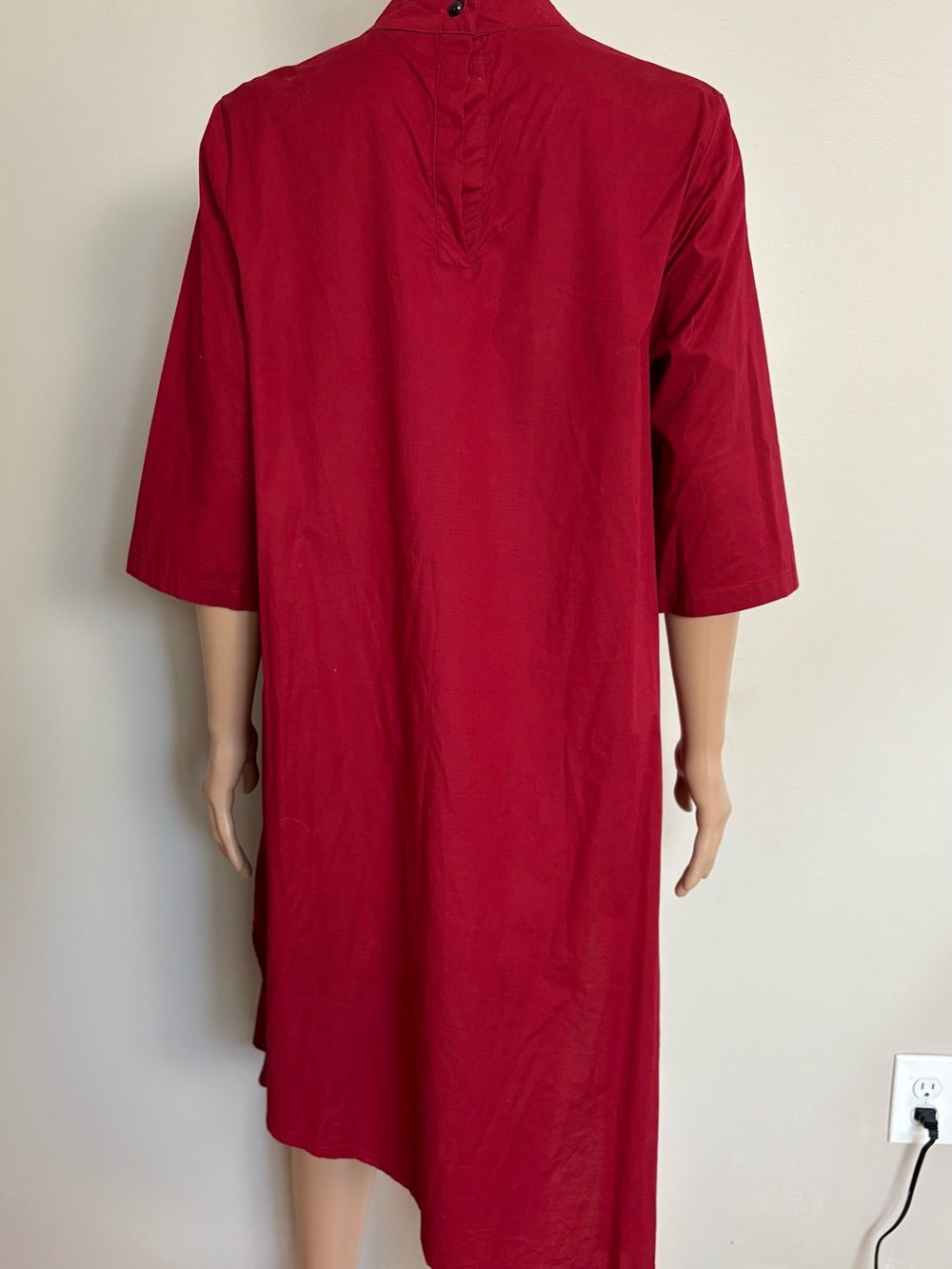 Women's METAMORPHOZA Red ASSYMETRIC Lagenlook TUNIC Shirt DRESS L - Picture 7 of 13